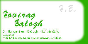 hovirag balogh business card